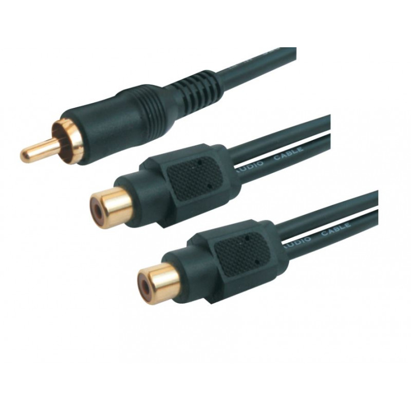 MX RCA Male Plug To MX 2 RCA Female Socket Cord High Resolution OFC ...