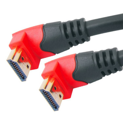 MX Right Angle HDMI Male Plug To Right Angle HDMI Male Plug Cord Molded 1.4 Version 1.5 Meter (MX-3576)