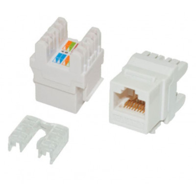 MX UTP CAT 6A Keystone Jack 180 Degree - White (MX-4065)