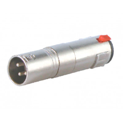 MX XLR 3 Pin MIC Male Plug Connector To MX P-38 Stereo Female Socket Locking Type Connector (MX-1875A)