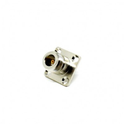 N Female Straight Soldering Panel Mounting Socket