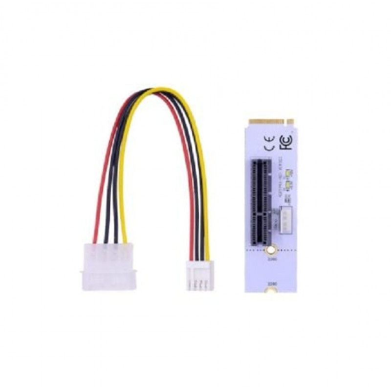 NGFF M.2 To PCI-E 4X Riser Card M2 Key M To PCIe X4 Transfer With LED ...