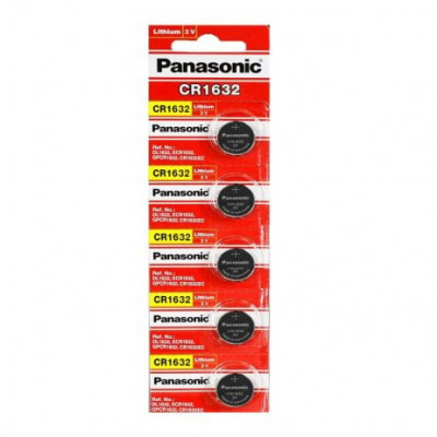 Panasonic CR1632 3V Lithium Coin Battery-5Pcs.