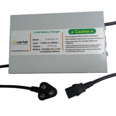 Quartet 19S LiFePO4 Battery Charger 69.35V 10A with IEC-C13 Connector