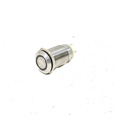 RED 12 mm 12V-24V Momentary Metal Switch