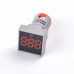 Red AC60-500V 22mm AD16-22FSV Square Frosted Surface LED Voltmeter Indicator Light