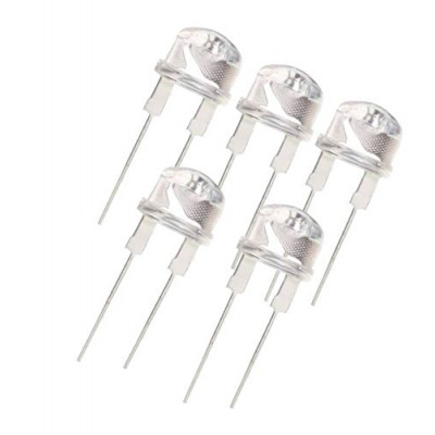 Red LED - 8mm Clear - 5 Pieces Pack