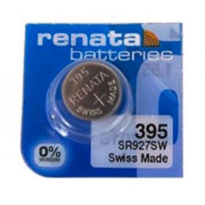 Renata 395 SR927SW (Original) 1.55V 55mAh Silver Oxide Button Cell Battery