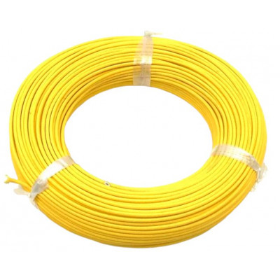 Single Strand Wire Roll for PCB - 23AWG (Gauge) - Yellow - 92 meter