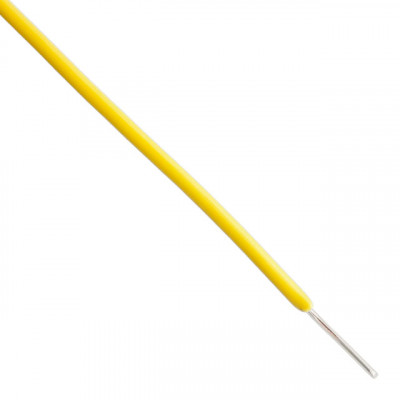 Single Strand Hookup Wire - 25AWG (Gauge) - Yellow - 5 metre