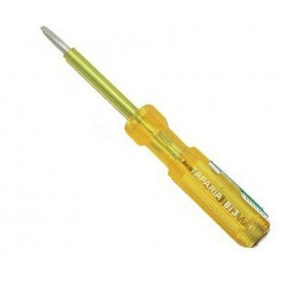 Taparia 818 Line Tester Yellow Handle Screw Driver with Neon Bulb - 200mm Length