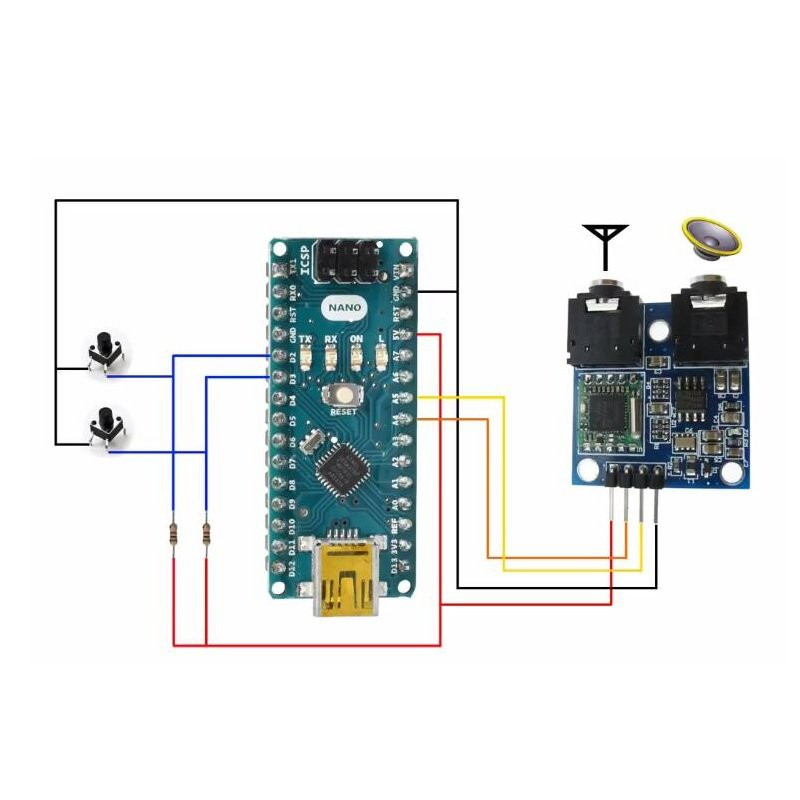 TEA5767 Stereo FM Radio Module with Detachable Antenna buy online at ...