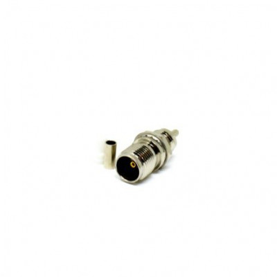 TNC Female Bulkhead Connector Panel Mount Female 180 Degree Solder Type For Coaxial Cable