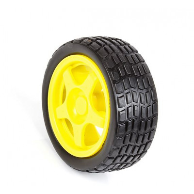 Tracked Wheel for BO Motor - Yellow - 65mm x 26mm