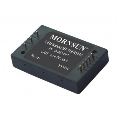 URF2424QB-100WR3 Mornsun 24V to 24V DC-DC Converter 100W Power Supply Module - Five Sided Metal Shielded Package