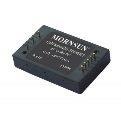 URF4805QB-100WR3 Mornsun 48V to 5V DC-DC Converter 100W Power Supply Module - Five Sided Metal Shielded Package