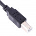 USB 2.0 Type B Male To Type B Female Printer Extension Cable With Panel Mount - 30cm