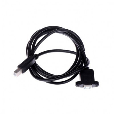 USB 2.0 Type B Male To Type B Female Printer Extension Cable With Panel Mount - 50 cm