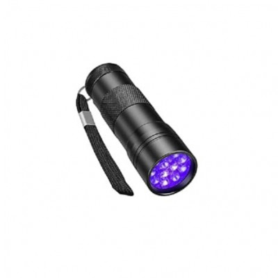 UV Light Torch 12 LED UV Portable Flashlight Jade Appraisal Light Detector Lamp