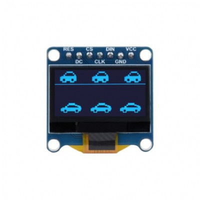 Waveshare 0.96inch OLED Display Module, 128x64 Resolution, SPI / I2C Communication Version E (blue)