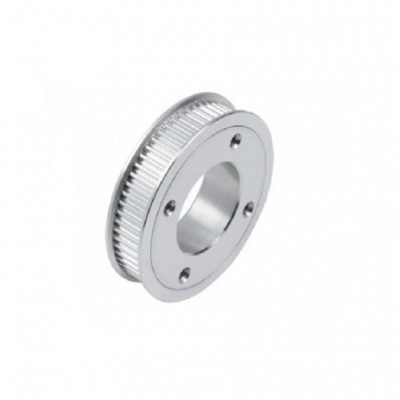 Waveshare 2GT 60 Teeth Aluminum Timing Pulley, 19mm Center Bore Diameter, with 4 Flat Holes