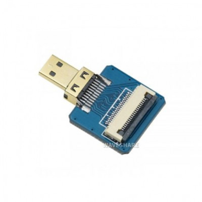 Waveshare DIY HDMI Cable: Straight Micro HDMI Plug Adapter