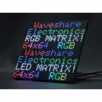 Waveshare Flexible RGB full-color LED matrix panel, adjustable brightness and bendable PCB