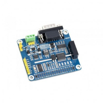 Waveshare Isolated RS485 RS232 Expansion HAT for Raspberry Pi, SPI Control