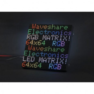 Waveshare RGB Full-Color LED Matrix Panel, 2.5mm Pitch, 64x64 Pixels, Adjustable Brightness