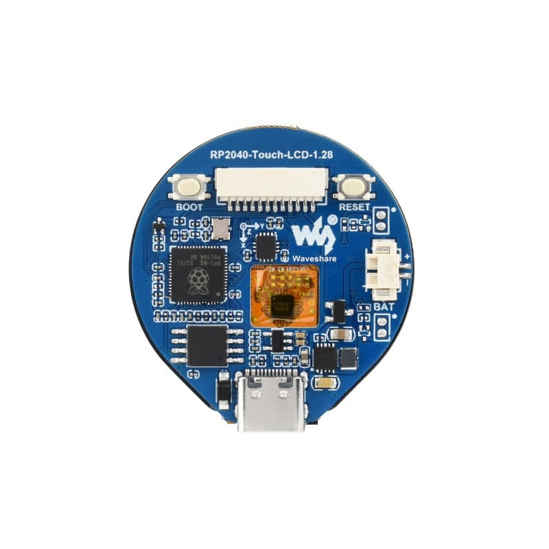 Waveshare RP2040 Microcontroller Development Board, With 1.28inch Round ...