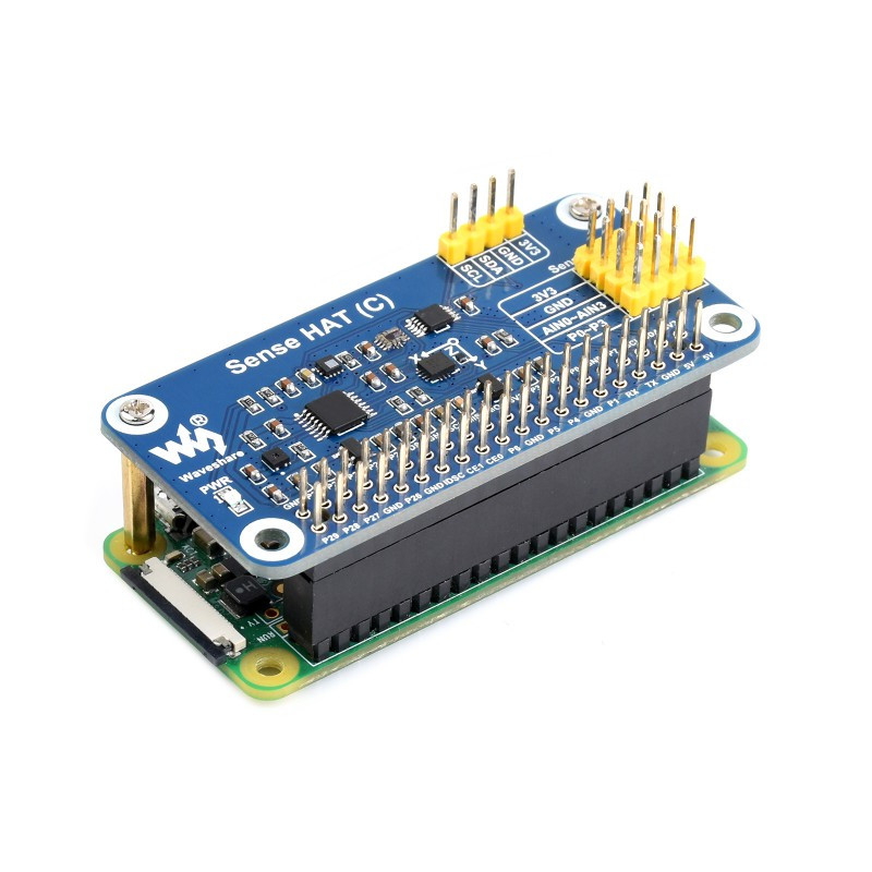 Waveshare Sense HAT (C) for Raspberry Pi, Onboard Multi Powerful ...