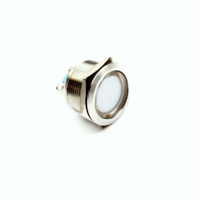 White 220V 22mm LED Metal Indicator Light