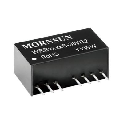 WRB1205S-3WR2 Mornsun 12V to 5V DC-DC Converter 3W Power Supply Module - Ultra Compact SIP Package