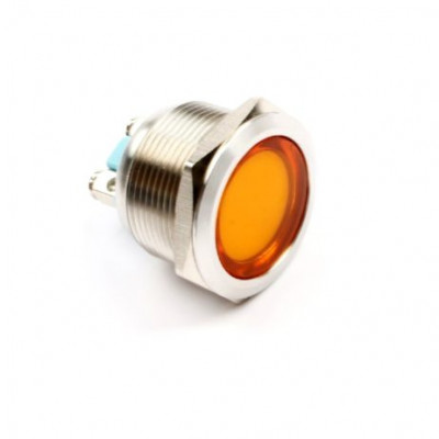 Yellow 220V 22mm LED Metal Indicator Light